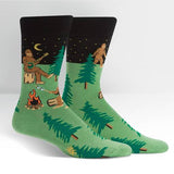 Men's Crew Socks - Sasquatch Camp Out