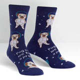Womens Crew Sock - Pugston, We Have A Problem