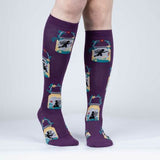 Women's Knee High Socks - Fairy Good Garden