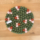 Felt Ball Pot Stand Round