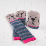 Socks Cozy - Crew Grey Dog