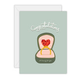 Congratulations - engagement - Greeting Card - 100% Recycled