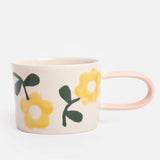 Yellow Flower Print - Mug