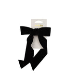 Barrette Velvet Bow Black