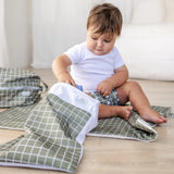 Khaki Gingham - Change Mat
