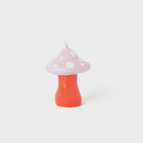 Small Pinkish Mushroom Candle
