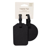 Black Luggage Tag - 2pc