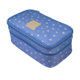 Blue Mini Daisy - Double Zip Utility