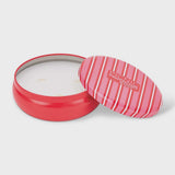 Picnic Protector Citronella Candle - Res & Pink Stripe