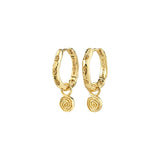 Fire Hoop Earring - Gold Plated