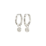 Fire Hoop Earrings Silver-Plated