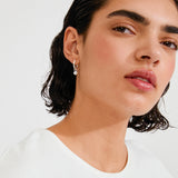 Fire Hoop Earrings Silver-Plated