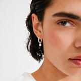 Fire Hoop Earrings Silver-Plated