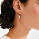 Fire Hoop Earrings Silver-Plated
