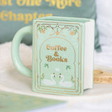 Coffee and Books Book Shaped Mug