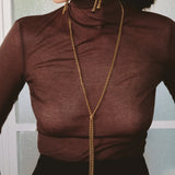 Melted Necklace Y Gold