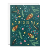 Merry Christmas Pinecones - Card