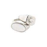 Prism Rings 2-In-1 Set - Silver Plated