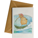 Kiwi Surfer - Card