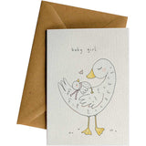 Baby Girl Duckling - Card