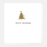 Gold Tree Merry Christmas - Card