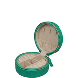 Round Jewellery Case - Green