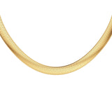 Herringbone Necklace L Gold