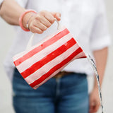 Medium Jug - Red & Pink Stripes