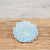 Flower Trinket Dish - Blue with Green Centre