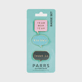 NZ Sayings Badges - Set of 3