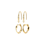 Morin Earrings 2-In-1 Set, Gold-Plated