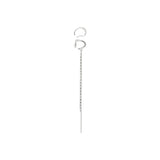 Evon Ear Cuff 2-In-1 Set, Silver-Plated
