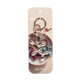 Silver Metallic Puppy keychain