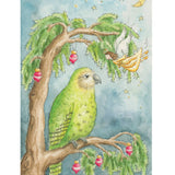 Kakapo On Decorated Tree - Card