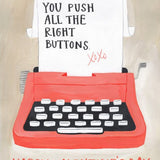 Valentine Typewriter - Card