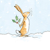 Hare And Holly Xmas Cards - Pk 8