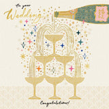 Champagne Fountain - Wedding Card
