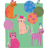 Happy Birthday Cats - Birthday Card