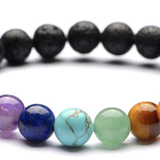 Chakra & Tree of Life Lava Stone Bracelet