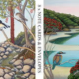Miromiro & Kingfisher Notecards Pkt 8