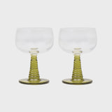 The Romy Wine Glasses - Set of 2 / Olive