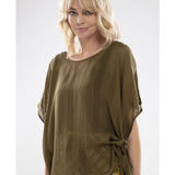 Silk Grid Civita Top