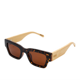 Bergen Sunglasses - Tortoise w/ Wooden Arms