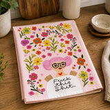 Fuck This Shit Grumpy Angel Dish Towel