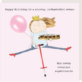 Supervision Girl - Birthday Card