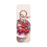 Red Metallic Puppy Keychain