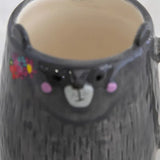 Folk Art Mug Grey Mama Bear