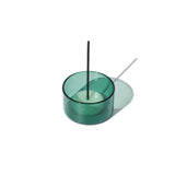 Green Glass Incense Burner