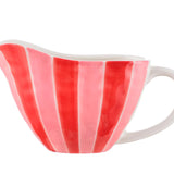 Gravy Jug - Pink and Red Stripes