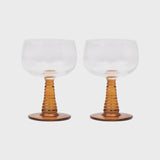 The Romy Wine Glasses - Set of 2 / Amber